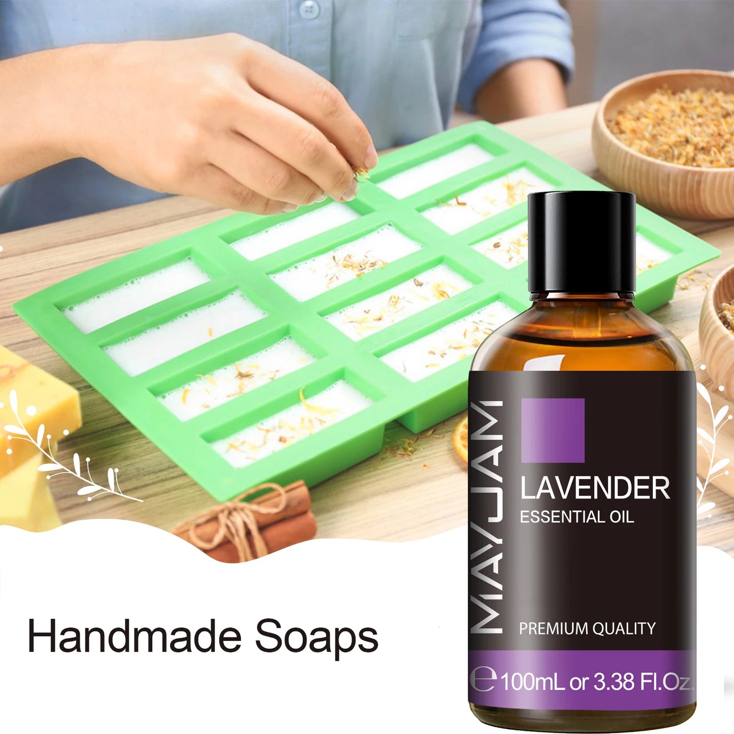 MAYJAM Premium Essential Oil 100ml – Aromatherapy Oil for Diffusers, Candles & DIY Soaps