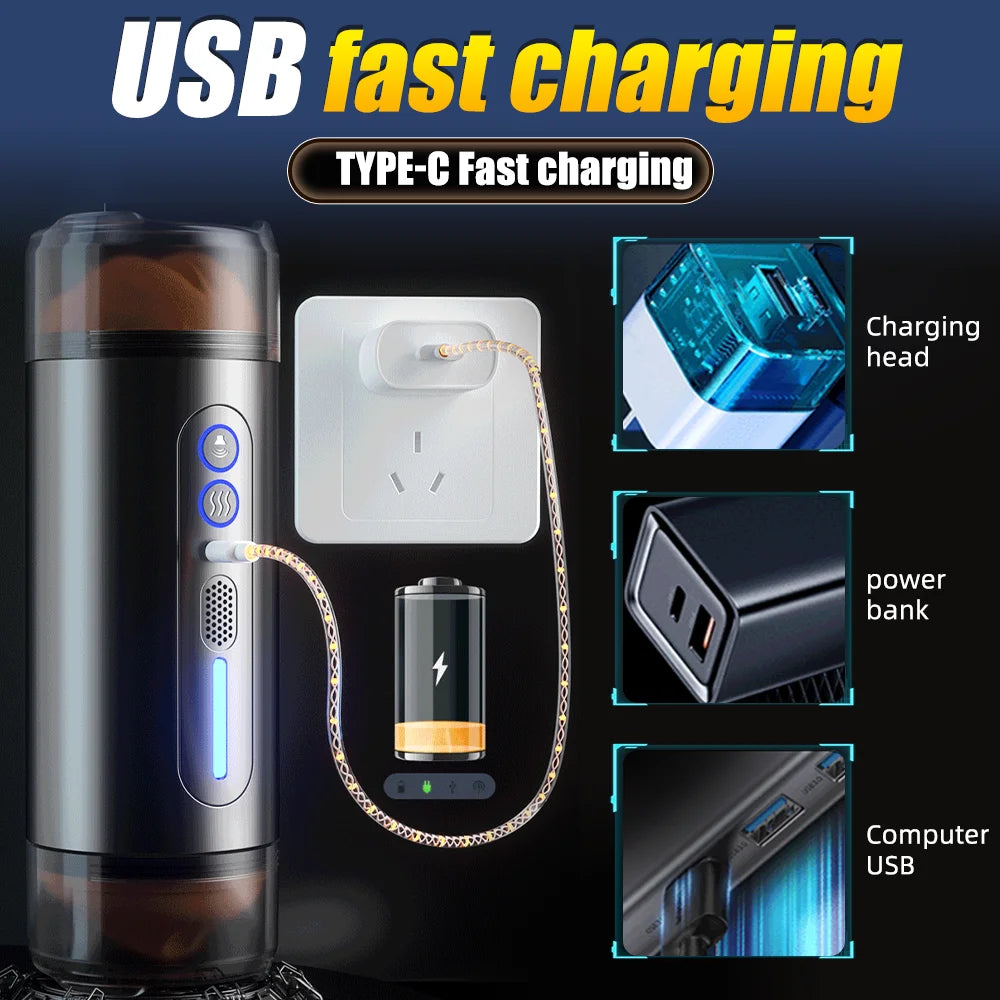 Intelligent Voice-Control Male Masturbator Cup with Prostate Massage