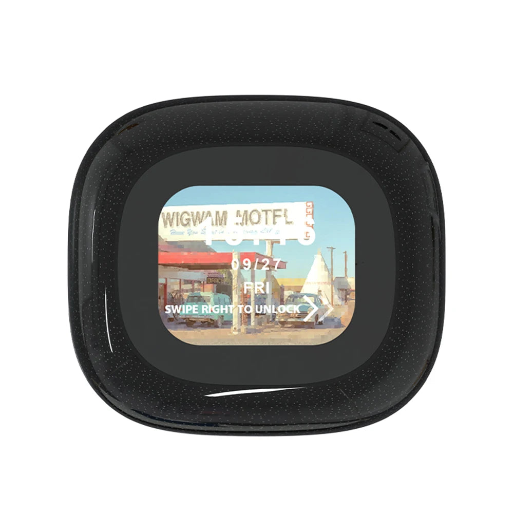 Bluetooth 5.3 Earhook Sport Headphones – Noise-Canceling Wireless Earphones with Touch Color Screen for Workouts & Running