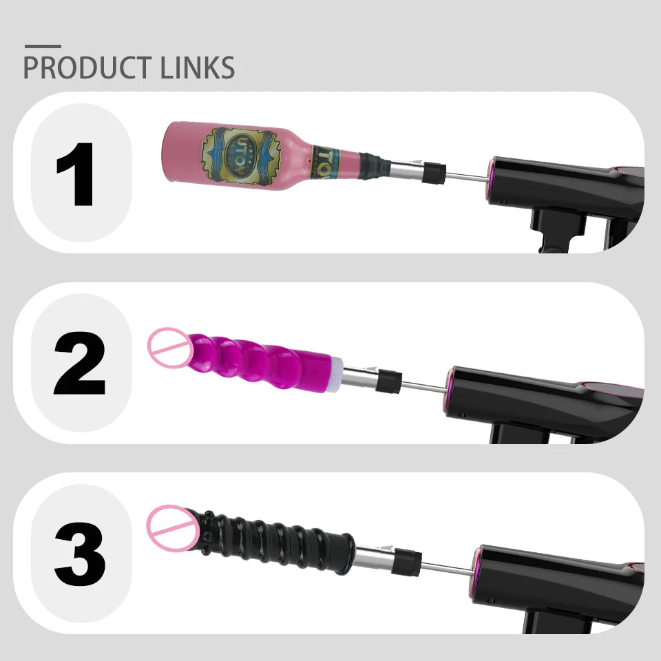 ROUGH BEAST 3XLR Wireless Sex Machine with Telescopic Dildo Attachment for Men & Women