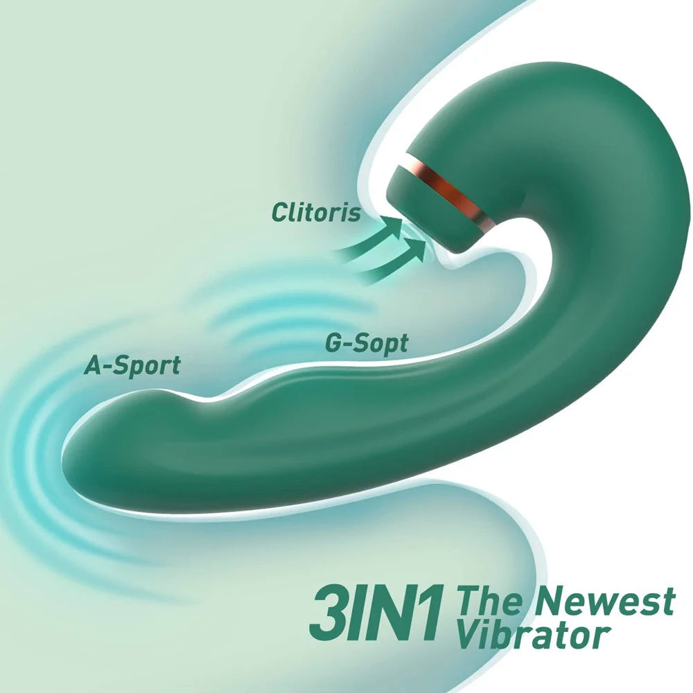 Clitoral Suction Vibrator for Women – G-Spot & Nipple Stimulating Massager with Multiple Modes