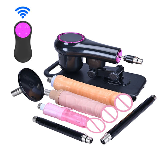 ROUGH BEAST 3XLR Wireless Sex Machine with Telescopic Dildo Attachment for Men & Women
