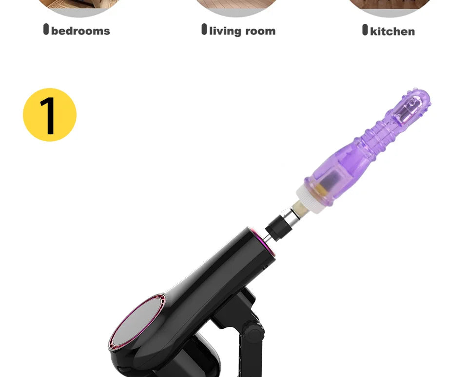 ROUGH BEAST 3XLR Wireless Sex Machine with Telescopic Dildo Attachment for Men & Women