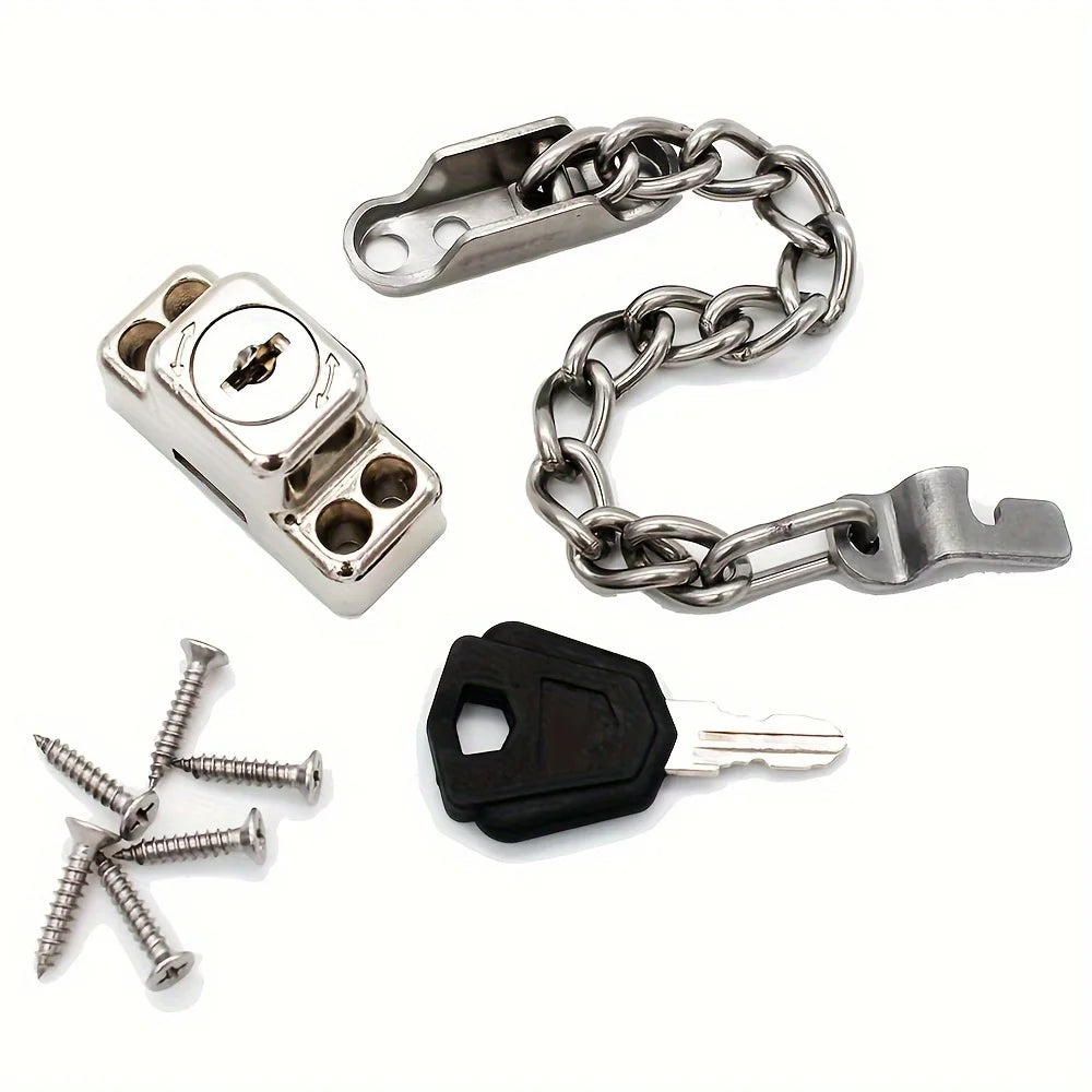 Security Door & Window Limit Lock – Anti-Theft Buckle Safety Accessory