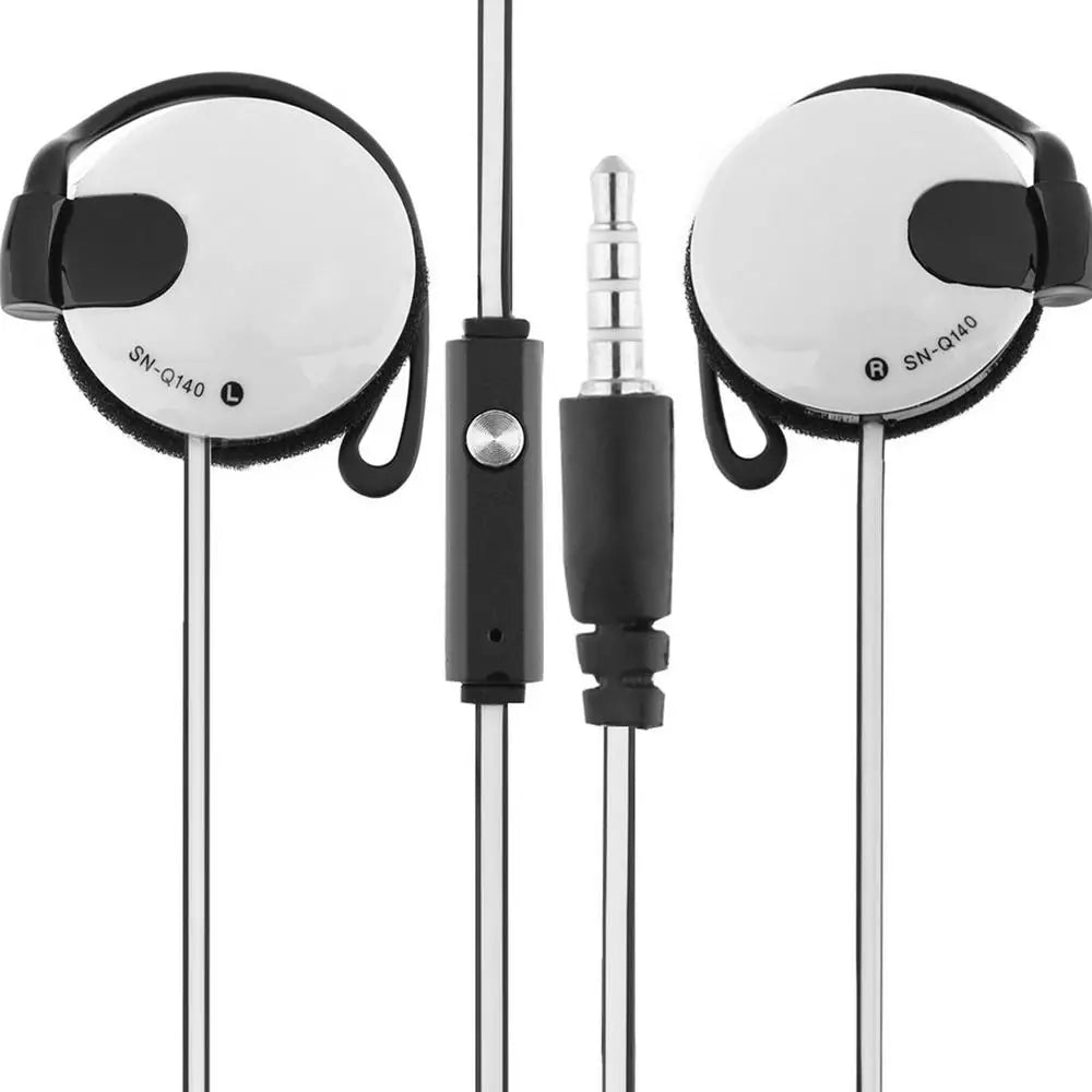 3.5mm Wired Sport Earbuds – Stereo Bass Headphones with Mic for Mobile Phones