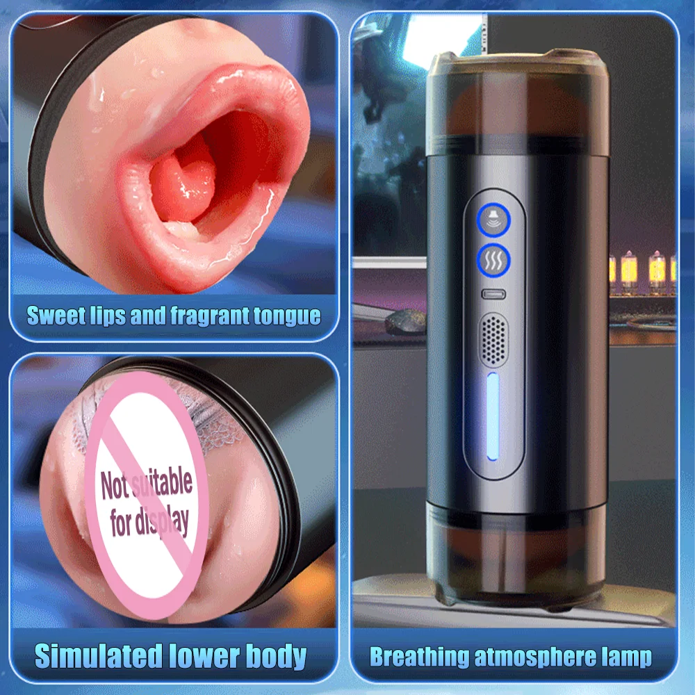 Intelligent Voice-Control Male Masturbator Cup with Prostate Massage