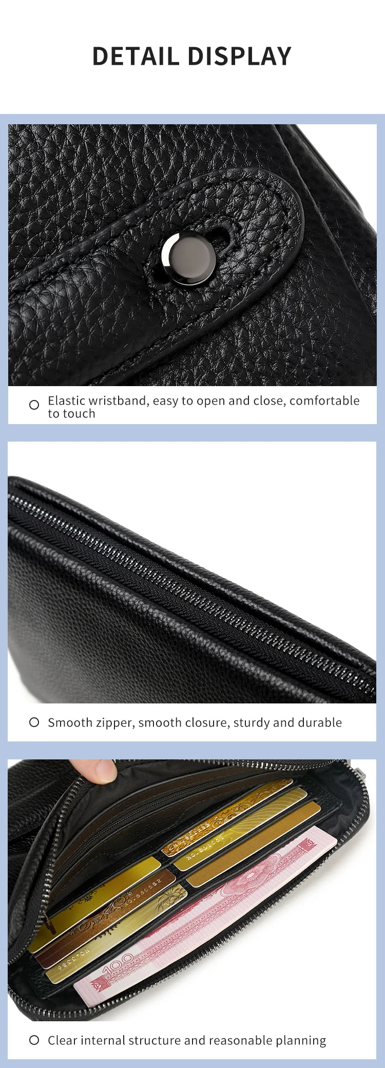 Men’s Fingerprint Lock Handbag – Secure Anti-Theft Wallet Bag