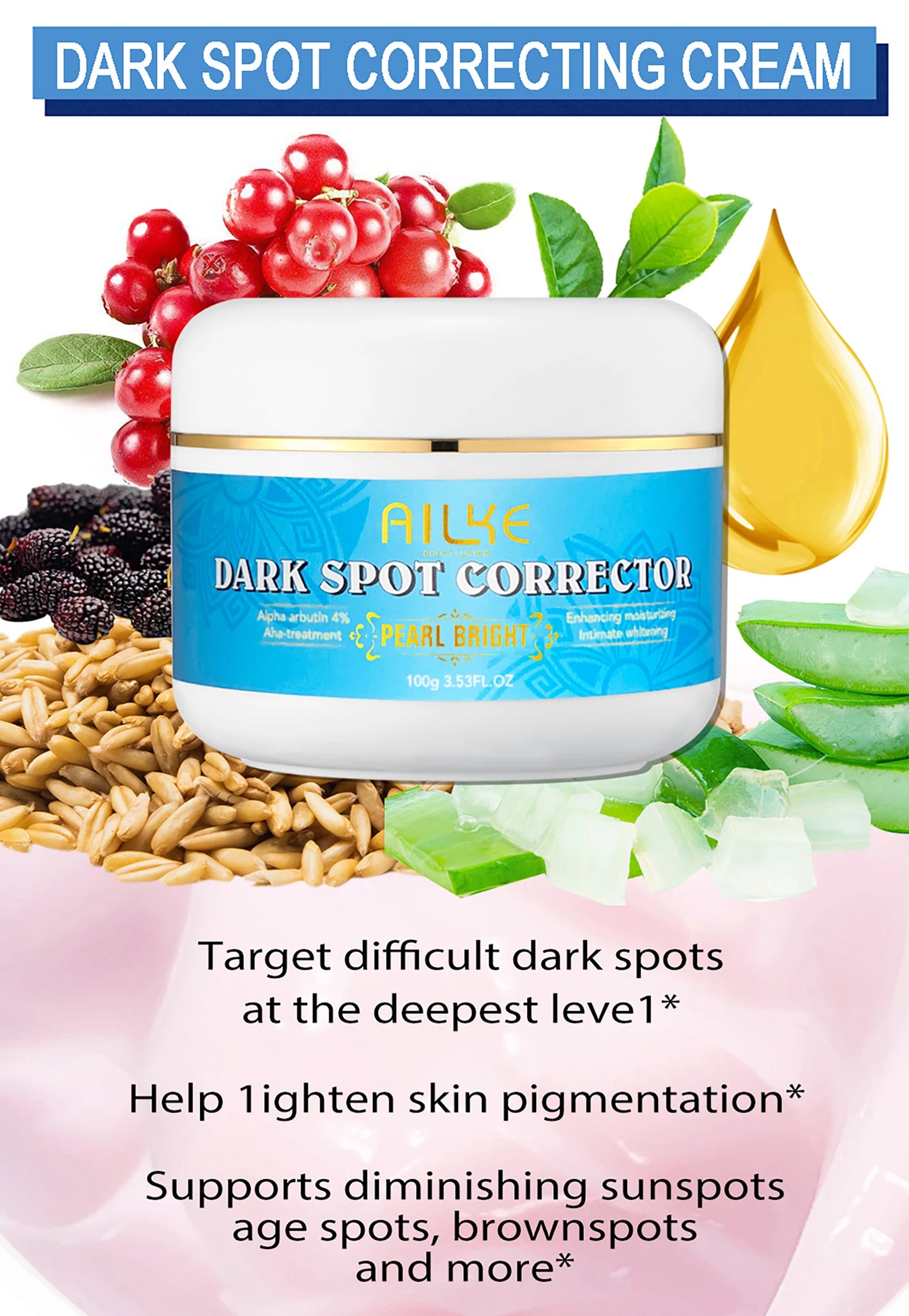 AILKE Multivitamin Brightening Body Lotion – Hydrating Moisturizer with Vitamins A, E, B3 & B5