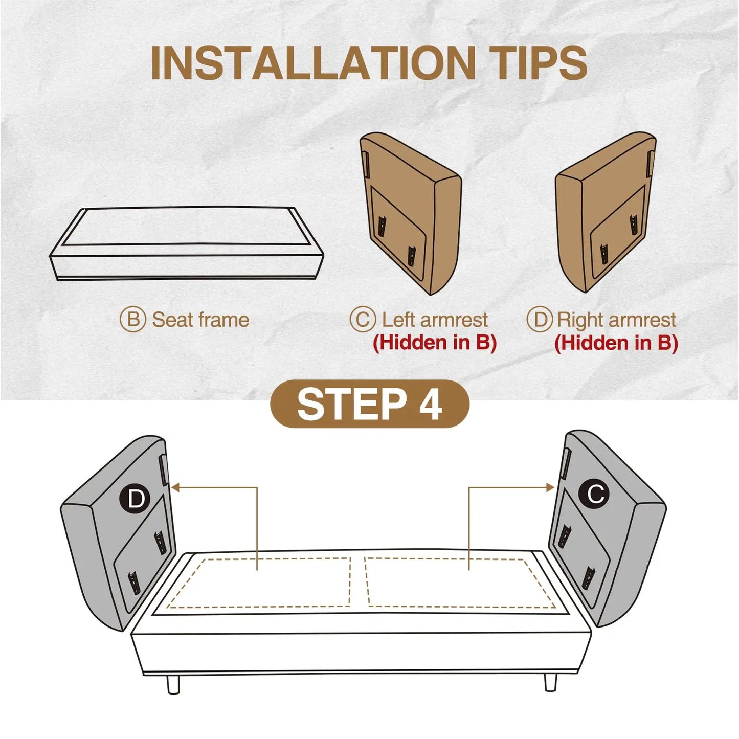 Vabches Modern Bouclé Loveseat Sofa – 2-Seater with LED Lights & USB Ports, Washable Cover