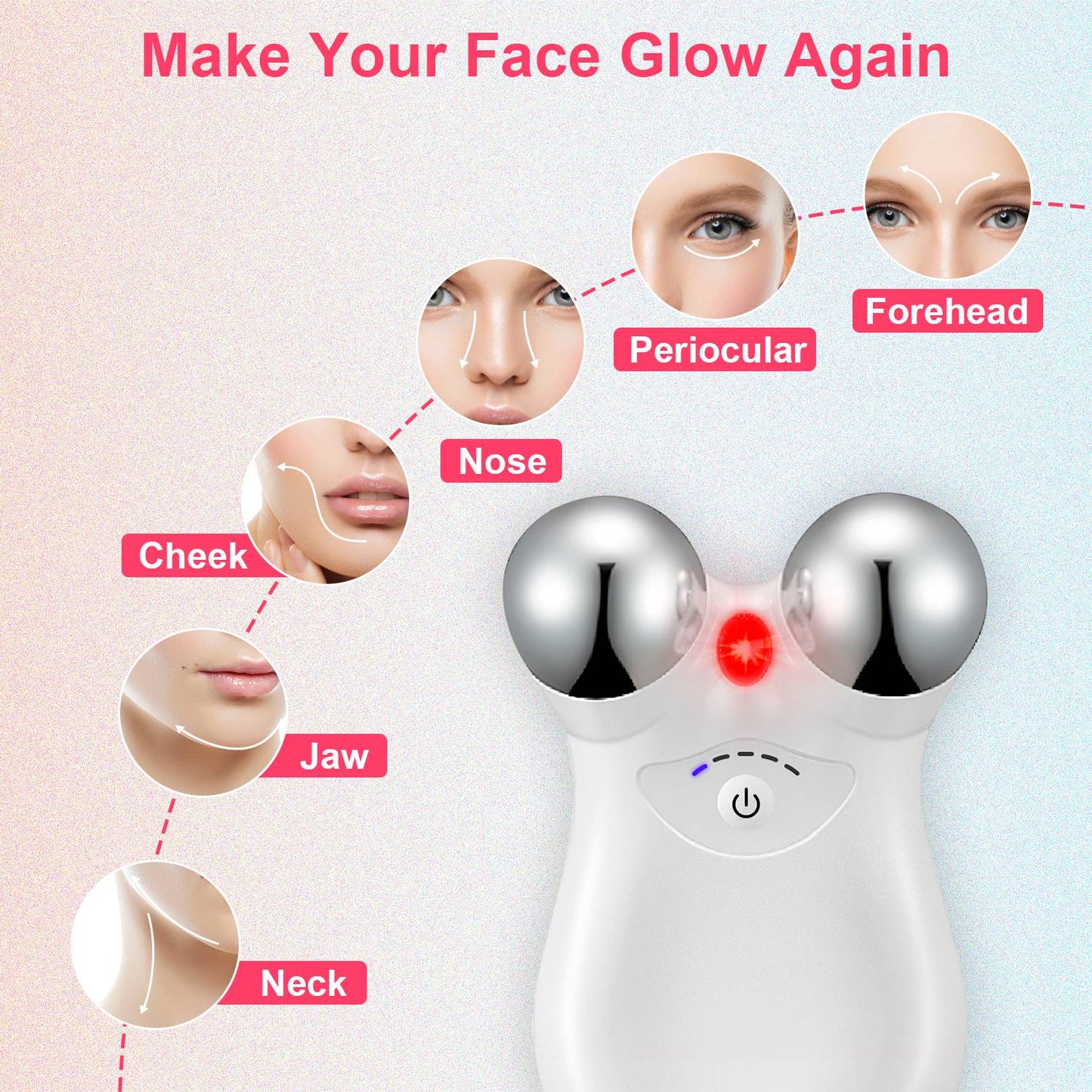 Rechargeable Micro-Current Face & Neck Massager – Skin Tightening & Lifting
