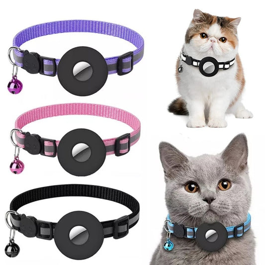 Reflective Waterproof Pet Collar with Built-In AirTag Holder – For Dogs & Cat