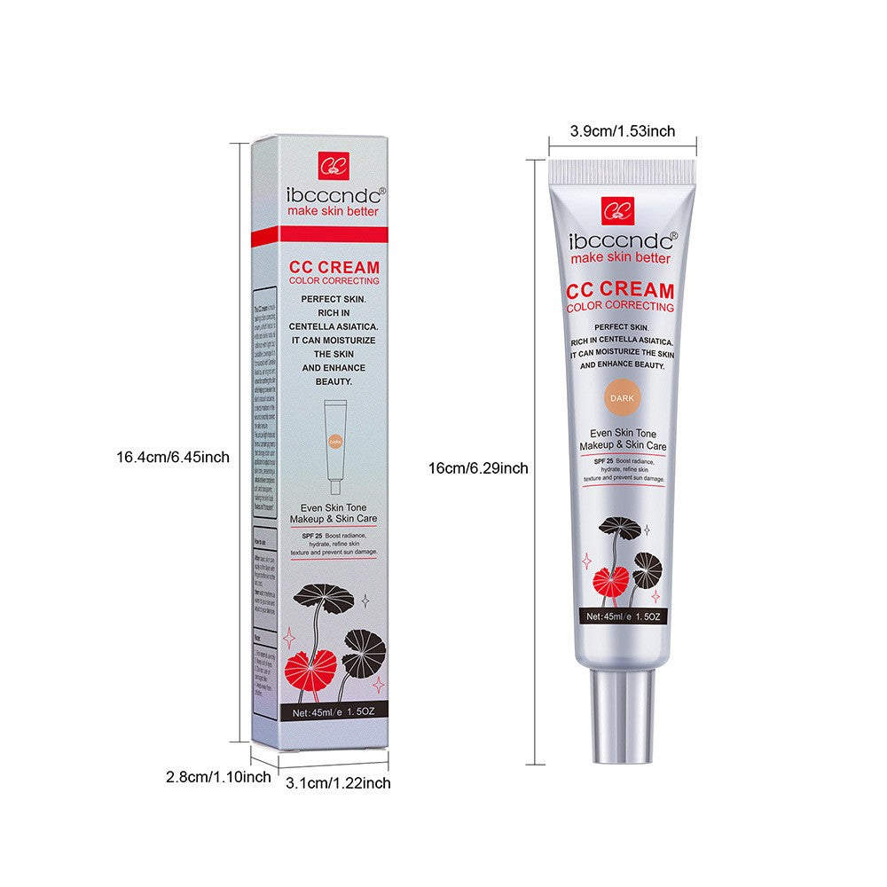 Moisturizing Correcting CC Cream – Waterproof, Anti-Sweat, Long-Lasting Makeup Base & Concealer for Smooth, Even Skin Tone