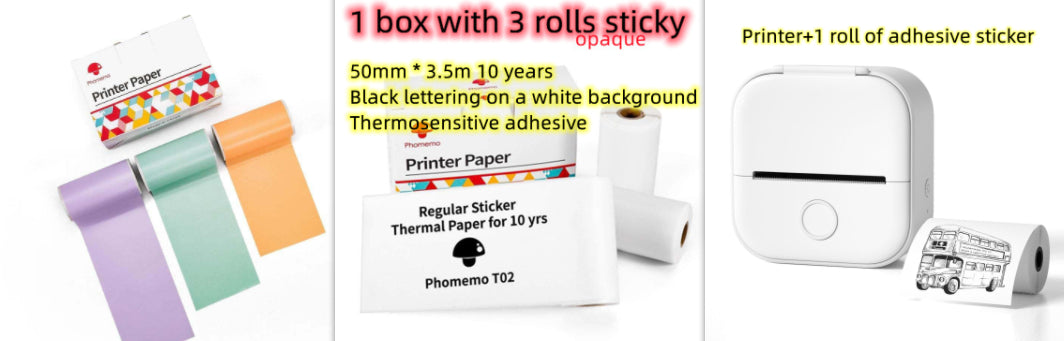 Portable Mini Bluetooth Thermal Label & Photo Printer