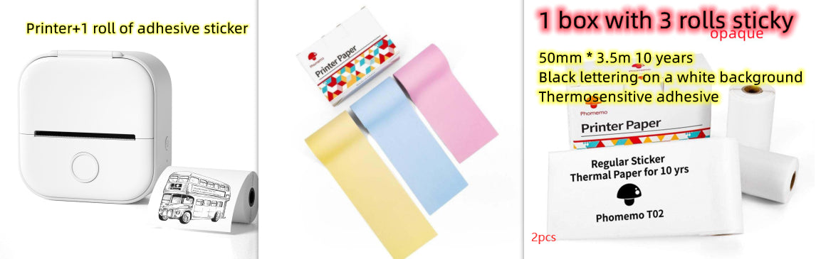 Portable Mini Bluetooth Thermal Label & Photo Printer