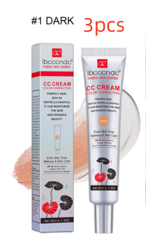 Moisturizing Correcting CC Cream – Waterproof, Anti-Sweat, Long-Lasting Makeup Base & Concealer for Smooth, Even Skin Tone
