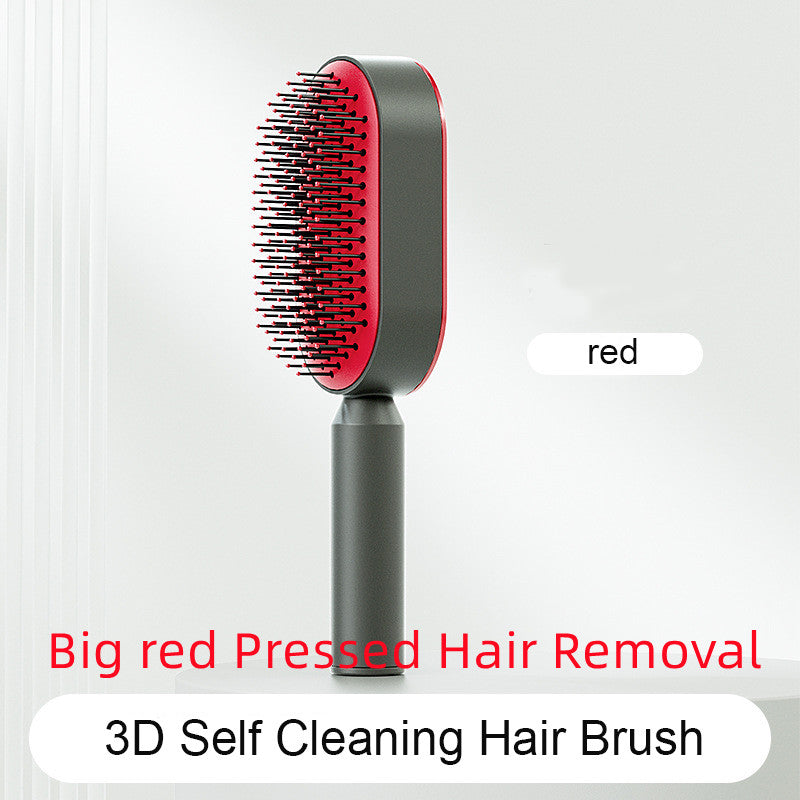Self-Cleaning Hair Brush for Women – Anti-Static Scalp Massage Comb