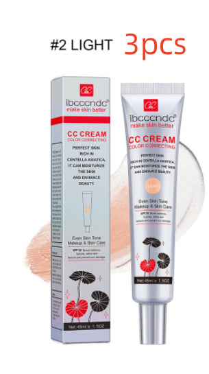 Moisturizing Correcting CC Cream – Waterproof, Anti-Sweat, Long-Lasting Makeup Base & Concealer for Smooth, Even Skin Tone